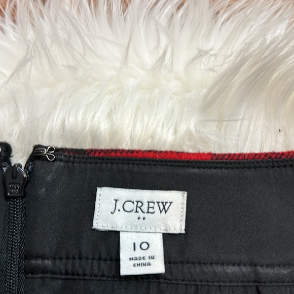 J. Crew Wool-Blend A-Line Skirt in Buffalo Check - Picture 6 of 7